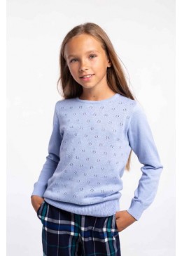 TopHat голубой свитер для девочки 21039